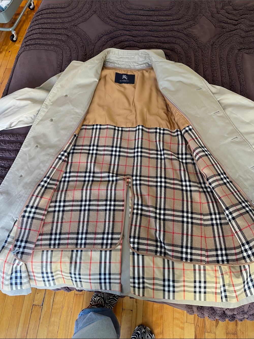 Vintage Burberry London Balmacaan nova check coat